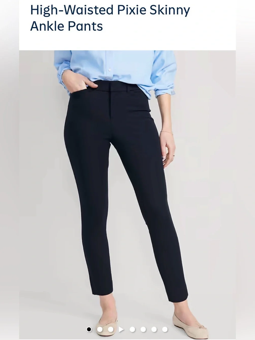 Old Navy Navy Blue High-Waisted Pixie Skinny Ankle Pants - Picture 1 of 5